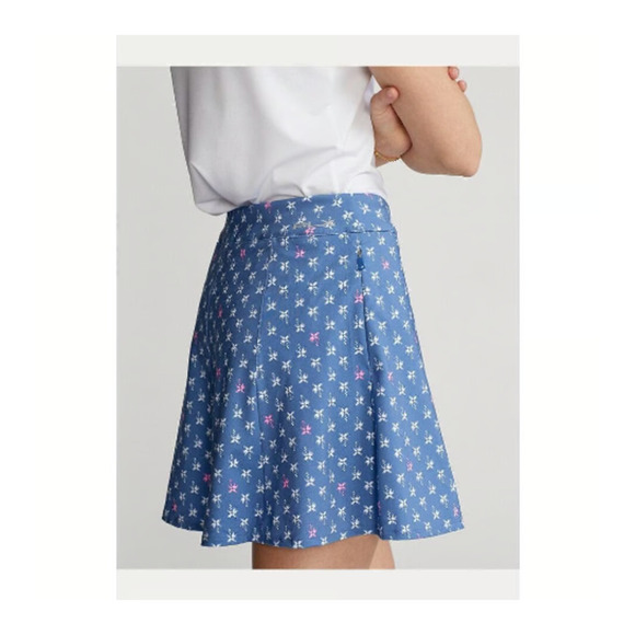 Ralph Lauren RLX Sport Tennis Golf Skirt Palm Tree Motif Women Sz Medium Skort - Picture 1 of 16